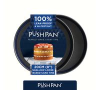 PushPan Set of 2 x 8 Inch (20cm) Shallow Cake Tins PushPan Grey One Size