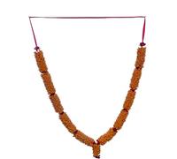 PUSHPANJALI Sandalwood Processed Photo Frame Mala | Chandan Scented Wooden Chaal | Wooden Garland | Traditional Mala for God, Ancestors and Pitra, Pooja Room (6 GHAR), 60 cm