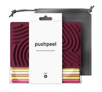 Pushpeel Sensory Activity Board: Silicone Fidget Toy for Calming Stress Anxiety ADHD & Autism | Silent No Mess | Kids 3+ & Adults | Includes Porta