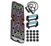 Pushup Board Foldable - AB Training System | Burn Fat Workout Equipment | Multifunctional Home Team System | Colour-Coded Strength Training Card, Abdominal Tips with Handle Grip