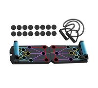 Pushup Board Foldable, Abdominal Exercises Stand System, 40/20/7 Inches, Full Body Training Bases, Coded Muscle Targeting for Home and Travel Fitness Workouts, Multicoloured