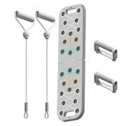 Pushup Board Set - Upper Body Trainer for Strength Building | ABS Polymer with Color Coded Slots, Foldable Muscle Target, Exercise System for Indoor Conditioning