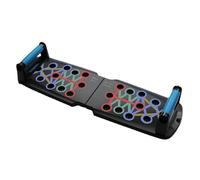 Pushup Board with Resistance Bands Foldable Home Gym Equipment Calisthenics Stand Burn Fat Sculpt Shoulders Chest Back Triceps (Black, 28 Ways)