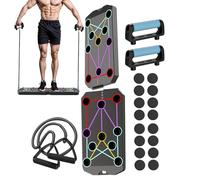 Pushup Training Platforms - Secure grip rails, padded support corners | Arm balance system with sturdy base plate, chest training card for use by home strength session placement scenario