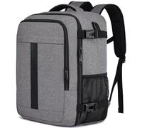PUSLOM for New Ryanair Cabin Bags 40x30x20 Underseat Small Travel Backpack Cabin Size Rucksack for Plane Hand Luggage Backpack Carry on Bag for Airplanes Flight Bag with USB Charging Port-Grey