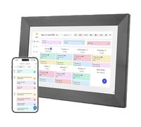 PUSOKEI 10.1 Inch Smart Calendar Digital Picture Frame, 1080P Full HD Interactive Touchscreen, Smart WiFi Planner & Chore Chart for Family Schedules (black)
