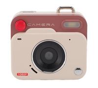 PUSOKEI 1080P Digital Camera, 48MP Retro Camera with 1.77 Inch LCD Display, 6 Filters, Auto Loop Recording, for Android 8.0 and Above, Travel, Vlog, Students (Khaki Brown)