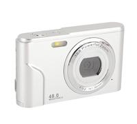 PUSOKEI 1080P Digital Camera, 48MP Vlogging Camera with 16X Digital Zoom, 2.4 Inch IPS Display Compact Point and Shoot Camera, Auto Focus, Beauty Mode, Continuous Shooting Mode (Silver)