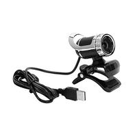 PUSOKEI 1080P Digital Web Camera, Digital Webcam Rotatable Conference/Online Class/Video Call Webcam 1080P Manual Focus Built-In Microphone for Windows/Android TV (Silver)