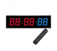 PUSOKEI 15.75 Inch Large Digital Wall Timer Clock with Remote Control, LED Stopwatch Gym Timer with Count Down & Up, for Home Gym, Garage, Boxing, Outdoor Sport