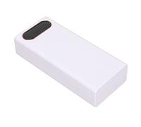 PUSOKEI 16X L16 DIY Power Bank Case | 2 USB Output Battery Box with LCD Display and Micro Type C Input (White)