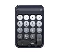 PUSOKEI 18 Keys Wireless Numeric Keypad, 2.4G + Bluetooth, Mini Silent Financial Accounting Numeric Keypad Keyboard Extensions for Laptop PC (Black)