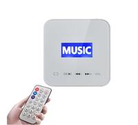 PUSOKEI 2 Channel Wall Mount Music Amplifier, 1.7 Inch LCD Display, Bluetooth 5.0 + IR Remote Control, Background Music Controller for Ceiling Speaker (White)