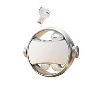 PUSOKEI 2-in-1 Clip on Open Ear Headphones Wireless Earbuds, Bluetooth 5.3 Couple Earbuds with Clear HiFi Sound, Noise Reduction, IPX5 Water Proof, 140H Playtime (White)