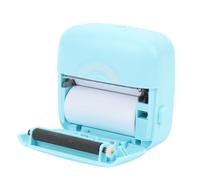 PUSOKEI 200DPI Mini Printer, Portable Inkless Sticker Maker Machine with APP for Android for IOS, Pocket Bluetooth Thermal Label Printer, for Kids Students (Sky Blue)
