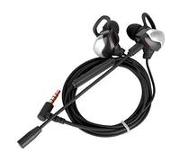 PUSOKEI 3.5mm Audio Headphone, Universal Noise Reduction In-Ear Gaming Headset Wired Ergonomics In-Ear Gaming Headset with Microphone for PC/Tablet/Phone (Silver)