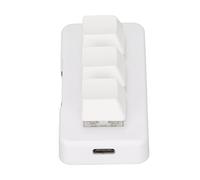 PUSOKEI 3 Key Keypad,3 Key One Handed Mechanical Gaming Keypad OSU Programming Macro Keys,Mini USB Wired RGB Backlit Keypad with Data Cable (White)