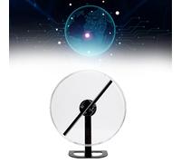 PUSOKEI 3D Hologram Fan, 12.6in LED Holographic Projector with Transparent Protective Cover and Mobile PC Control, for Advertising Display in Business Store Party (UK Plug)