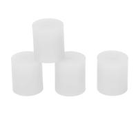 PUSOKEI 3D Printer Heatbed Parts, Solid Bed Mounts, OD 0.6 in ID 0.2 in Stable Hotbed Tool Heat-Resistant Silicone Buffer for I3 Plus Ender 5 Plus Bottom Connect, 4 Pcs (White)