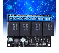 PUSOKEI 4 Channel 12V Bistable Latching Relay Module Low Level | Self Locking Switch, DC 6 24V Wide Voltage, AC 10A Load, NO NC COM Ports, Pulse Control