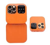 PUSOKEI 4G LTE Flip Phone, Easy to Use Basic Unlcoked Cell Phone for Seniors, Dual SIM, Loud Speaker, Bluetooth & 3.5mm, 1.77 Inch Screen, MP3 Playback, FM Radio (Orange)