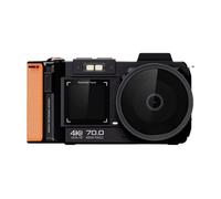 PUSOKEI 4K 70MP Digital DSLR Camera for Photography, F1.8 Autofocus & 50X Zoom Vlogging Camera with Double Screen, Time Lapse and Slow Motion, WiFi Support (Black)