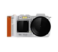 PUSOKEI 4K 70MP Digital DSLR Camera for Photography, F1.8 Autofocus & 50X Zoom Vlogging Camera with Double Screen, Time Lapse and Slow Motion, WiFi Support (White)