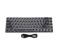 PUSOKEI 68 Keys RGB Gaming Keyboard, Compact Wired Mechanical Feel Keyboard with Colorful LED Backlight, Adjustable Feet, Plug and Play, for PC Gaming (Black Color Blue Switch)