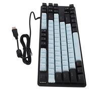 PUSOKEI 87keys Mechanical Gaming Keyboard, RGB Backlight Wired USB Computer Keyboard, Anti-Ghosting 87 Keys/12 Multimedia Combination Key for PC Laptop, Desktop (Blue Black)