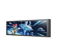 PUSOKEI 9.2inch Computer Case Secondary Screen, Horizontal and Vertical Themes, 1920x462 FHD PC Temperature Display USB Mini Screen with Landscape Portrait Mode (Black)