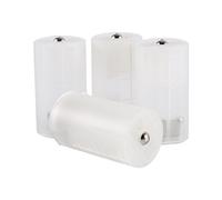 PUSOKEI AA Battery to a D Battery Converter Case, Translucent White Battery Adapters Holder, AA to D Battery Adapter (4Pcs)