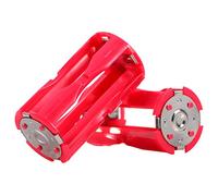 PUSOKEI AAA Battery Holder 1.89 x 0.98inch Red Battery Holder Case Box 4Pcs 4AAA to C Size Cylindrical Battery Holder Converter for 1 AAA,2 AAA, 3 AAA, 4 AAA