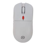 PUSOKEI Al Mouse with Voice Control, Bluetooth 5.0 & 2.4G USB, Built in Mic, AI Real Time Translation, Voice & Audio Recorder for Lecture & Meeting (White)