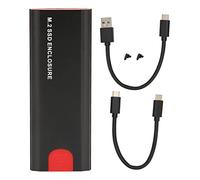 PUSOKEI Aluminum M.2 NVMe SSD Enclosure, 10 Gbps USB3.1 Gen2 to PCIe NVMe M Key M.2 2230/2242/2260/2280 SSD External Enclosure, Compatible with Windows 7/8/8.1/10,OS X (Black)