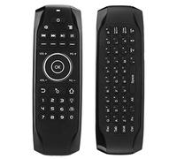 PUSOKEI Bluetooth 5.0 Air Remote Mouse 6-Axis Gyroscop LED Backlight Keyboard Fly Mouse with 5-Key Learning for Android TV Boxes Mini PC Controller for Smart Phones, Laptops, Smart TVs