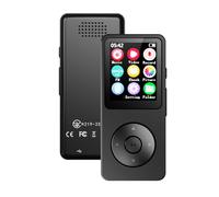 PUSOKEI Bluetooth 5.4 MP3 Player, Portable Music Player with Speaker, 2.4 Inch LCD Screen, HiFi Lossless Sound MP3 Music with FM Radio, Voice Recorder, E Book (Without Memory Card)