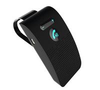 PUSOKEI Bluetooth Car Speaker, Bluetooth in Car Speakerphone, Handsfree Auto Speaker for Cell Phone, Support 2 Phones Connected, Vibration & Voice Broadcast, with Visor Clip