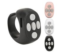 PUSOKEI Bluetooth Remote Control Page Turner,Electronic Wireless Media Button Remote Selfie Control,Wearable Camera Remote Shutter(Black)