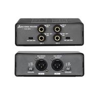 PUSOKEI Compact Mini Hum Eliminator Box, 2 Channel Passive Ground Loop Isolator, Effectively Eliminate Noise, Lossless Transmission for Condenser Microphone, Mixer, Electric Guitar