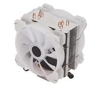 PUSOKEI CPU Cooler, Four-Tube 120mm RGB Cooling Fan, 3 Pin Computer CPU Cooler, Low Noise, RGB Lights, for Intel LGA 775 1150 1151 1155, for AMD AM2 AM2+ AM3 FM1 FM2 (dual fan)