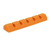 PUSOKEI Data Line Manager Organize Desktop, Silica Gel Multi Color Selection Cable Manager for Computers Laptops Headphones Chargers USB Cables (Orange)