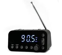 PUSOKEI Digital Alarm Clock Radio for Bedroom,FM DAB Radio Clock with Dual USB Emergency Charging Port,Sleep Timer,Dual Alarm Clocks,Independent Alert Button