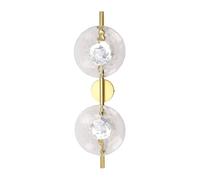 PUSOKEI Double Head Glass Wall Sconce Modern Art Light for Bedroom