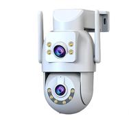 PUSOKEI Dual Lens WiFi Security Cameras, 2K Full HD Video, 360° View Pan/Tilt Home Security Camera with Night Vision, Motion Detection, Smart Alarms
