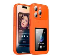 PUSOKEI Dynamic Color Screen Phone Case for IOS 13/14, 3.0 Inch Rear Projection Screen, Multi Functional Smart Ink Phone Case for Photo Video Call Music Game Orange