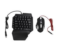 PUSOKEI Gaming Keyboard and Mouse Combo, One Handed RGB Keyboard Mouse Converter Set, 4 in 1 Mobile Game Combo Pack with Adjustable Phone Stand for for Android