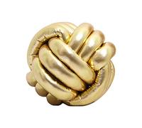 PUSOKEI Gold Knotted Decorative Pillow 7.9in | PP Cotton Imitation Leather Knot Ball Pillow for Sofa Couch Bed (#1)
