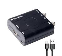 PUSOKEI HDMI to RF Modulator HDM61, HDMI to Coax Converter Adapter with 1080P PAL Control, Supports NTSC Format Output, for Home TV Game Console