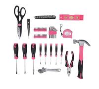 PUSOKEI Household Tool Kit Ergonomic Handle Organize Store Tools with Lightweight Box for Maintenance and Emergency Repairs