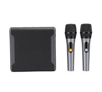 PUSOKEI Karaoke Machine, Portable Bluetooth Speaker with 2 Wireless Microphones, 60W Powerful Sound, 8-10 Hours Playtime, LED Lights, Water Proof for Parties Family Gatherings